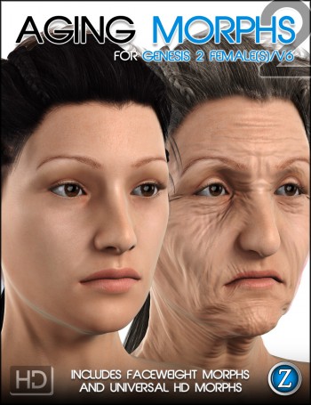 Aging Morphs 2 for Genesis 2 Female(s)/V6 HD©Zev0Genesis2 Female