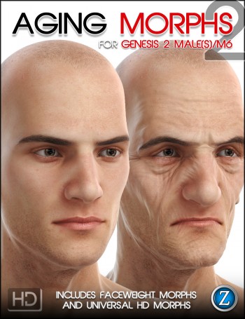 Aging Morphs 2 for Genesis 2 Male(s)/M6 HD©Zev0Genesis2 Male