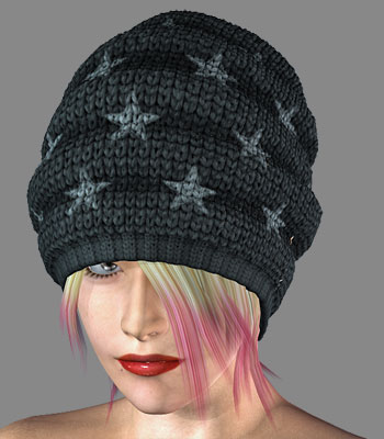 KnitCap with Hair (V4)