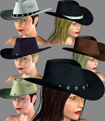 Western Hat with Hair