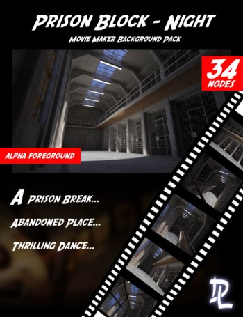 Movie Maker - Prison Block Night Background Pack