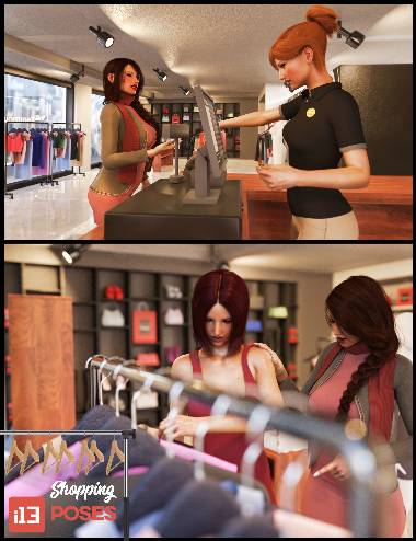 i13 Shopping Poses for the Genesis 3 Female(s)