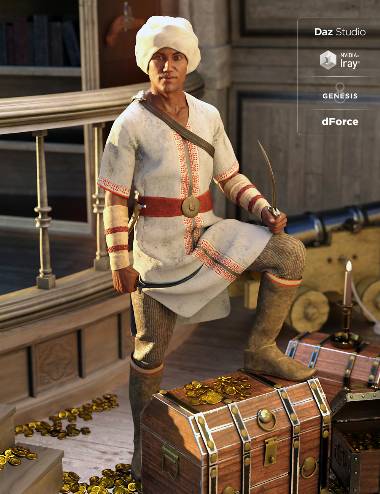 dForce Southern Seas Outfit for Genesis 8 Male(s) 
