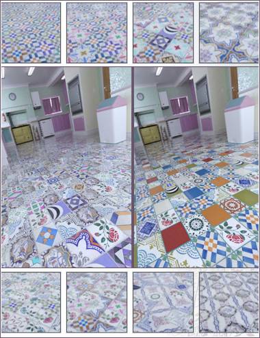 Patchwork Chic Floor Tile Iray Shaders