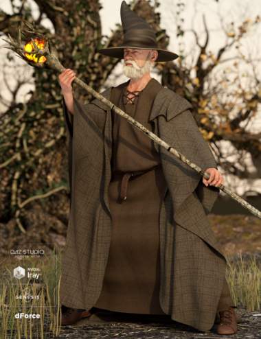 dForce Wizard Lore Outfit for Genesis 8 Male(s)