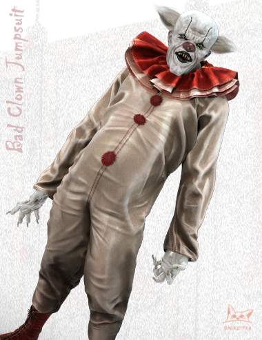 Bad Clown Jumpsuit for Genesis 8 Male(s)